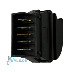 Rudekontakt til siderude set fra siden Bach Kabinescooter G4