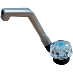 Vandhane med elkontakt, krom/sort