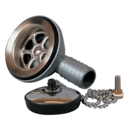 Barka bundfitting, komplet vinkelafløb 1"