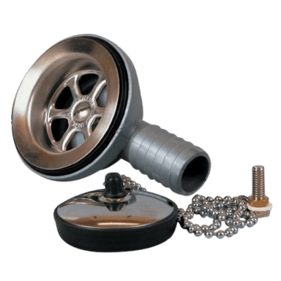 Barka bundfitting, komplet vinkelafløb 1"