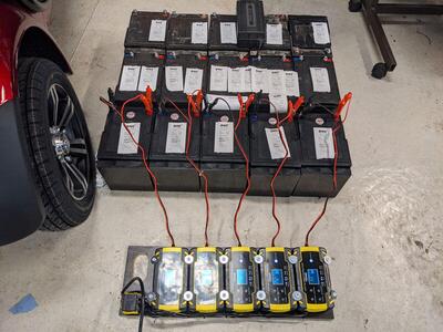 Værkstedstavle batterilader til blybatteri