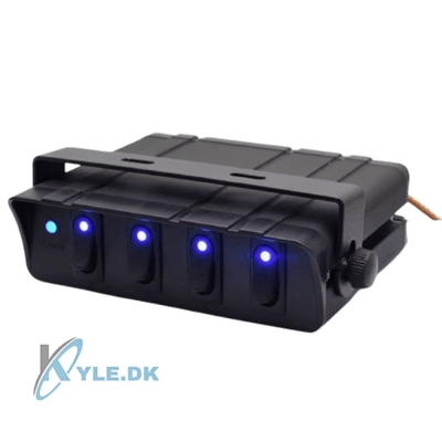 Kontaktpanel m. 4 kontakter Blå LED