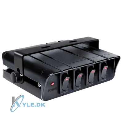 Kontaktpanel m. 4 kontakter Rød LED