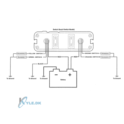 Kontaktpanel - tilslutning tegning